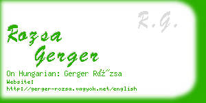 rozsa gerger business card